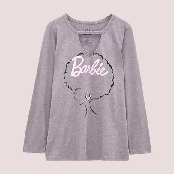NEW TORRID BARBIE PLUS SIZE SUPER SOFT CHOKER LONGโSLEEVE TEE. - Picture 11 of 15